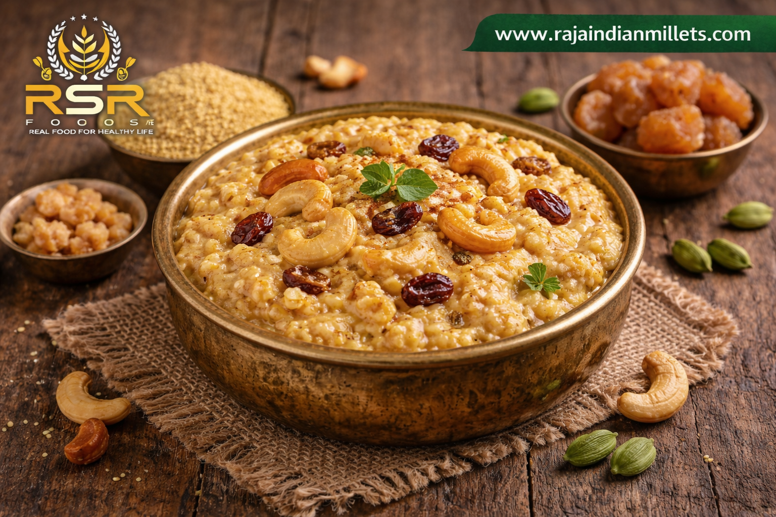 Foxtail Millet Sweet Pongal - Raja Indian Millets